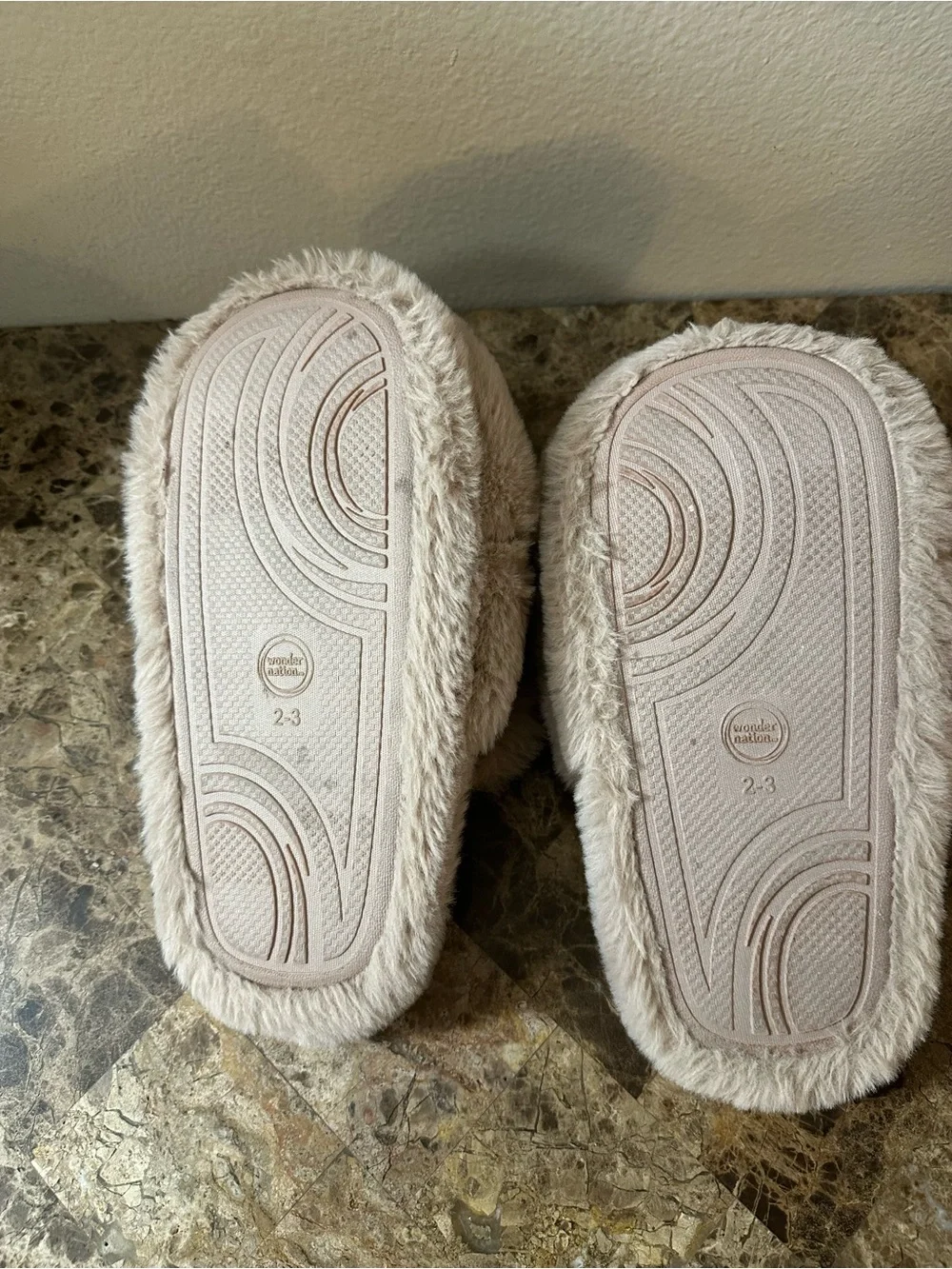 Wonder Nation Bunny Slipper House Shoes Size 2-3 - Picture 7 of 8